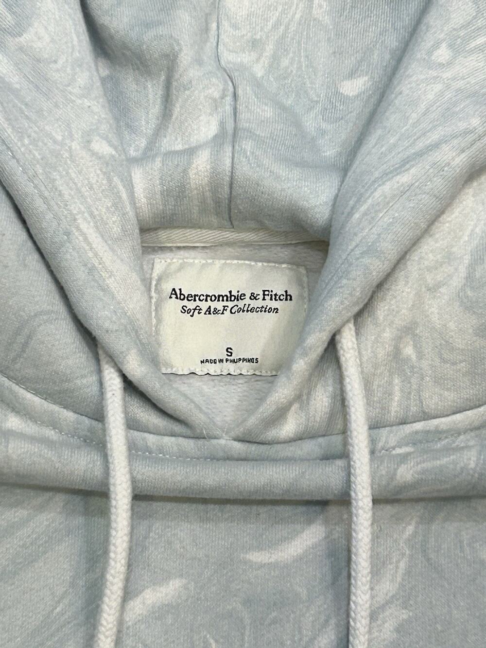 Abercrombie & Fitch Women’s S Blue Marble Swirl Pullover Hoodie Soft A&F